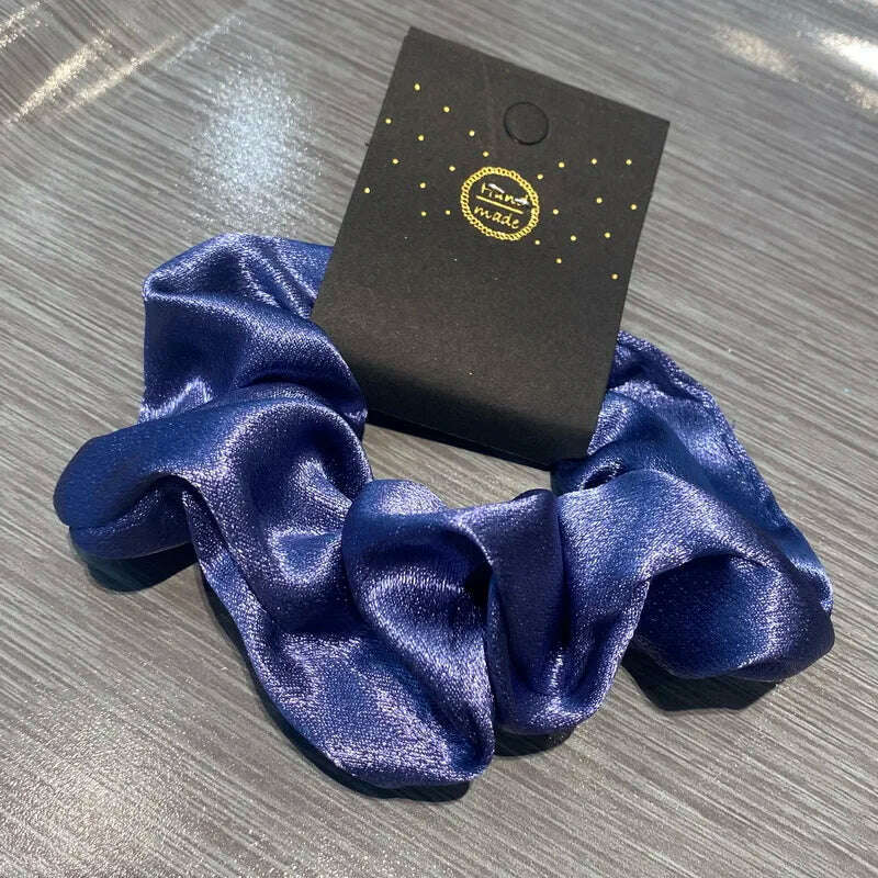 Korea Solid Color Silk Hair Bands for Women