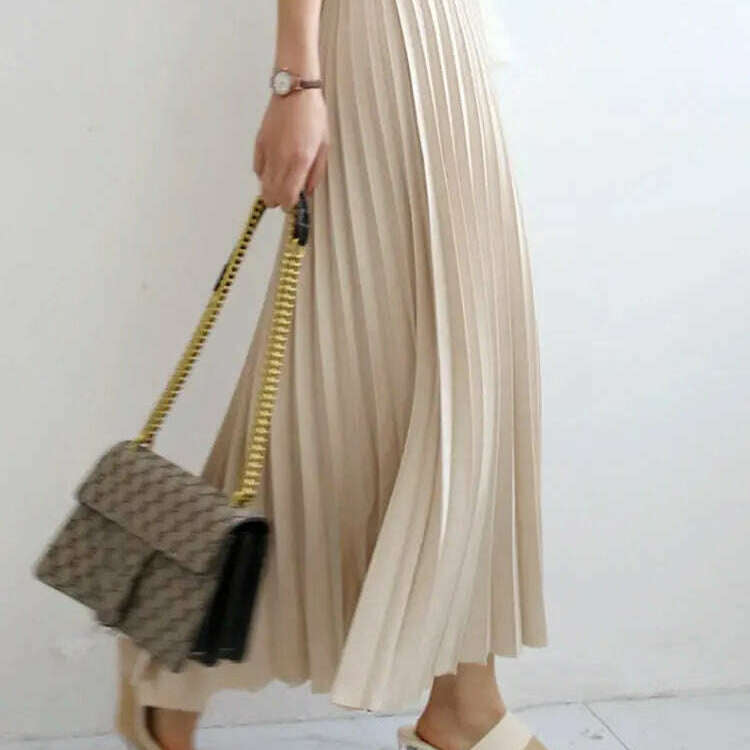 Designer Pleated Skirt – High Waist, Elegant, Luxury Fashion - D&M Boutique