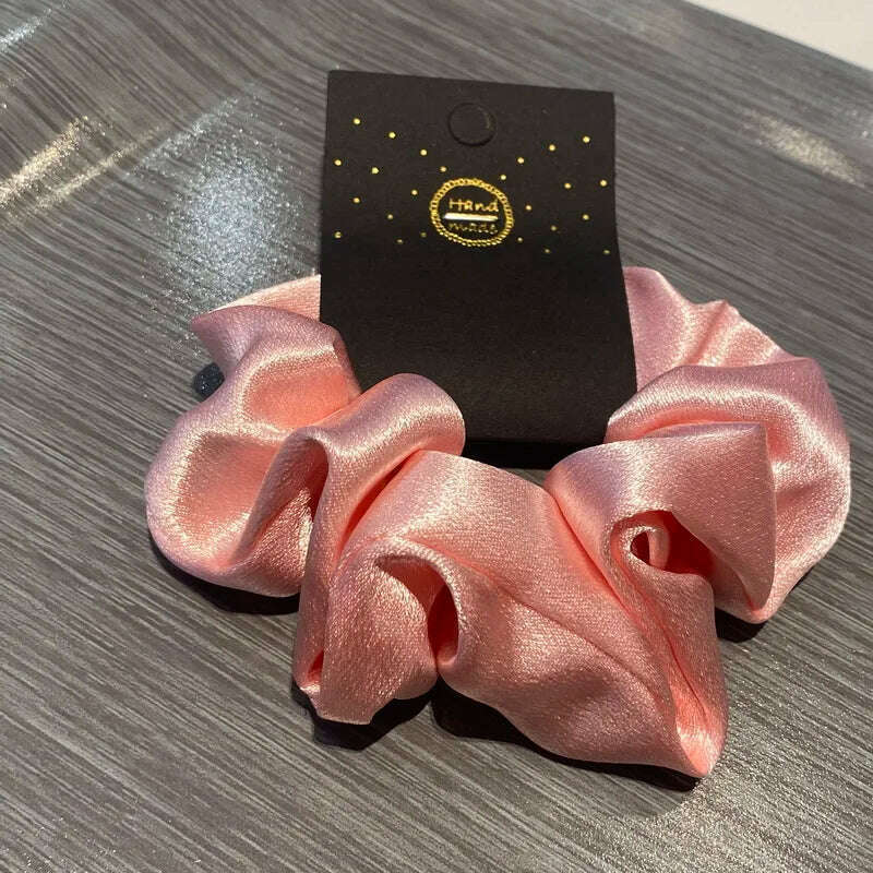 Korea Solid Color Silk Hair Bands for Women