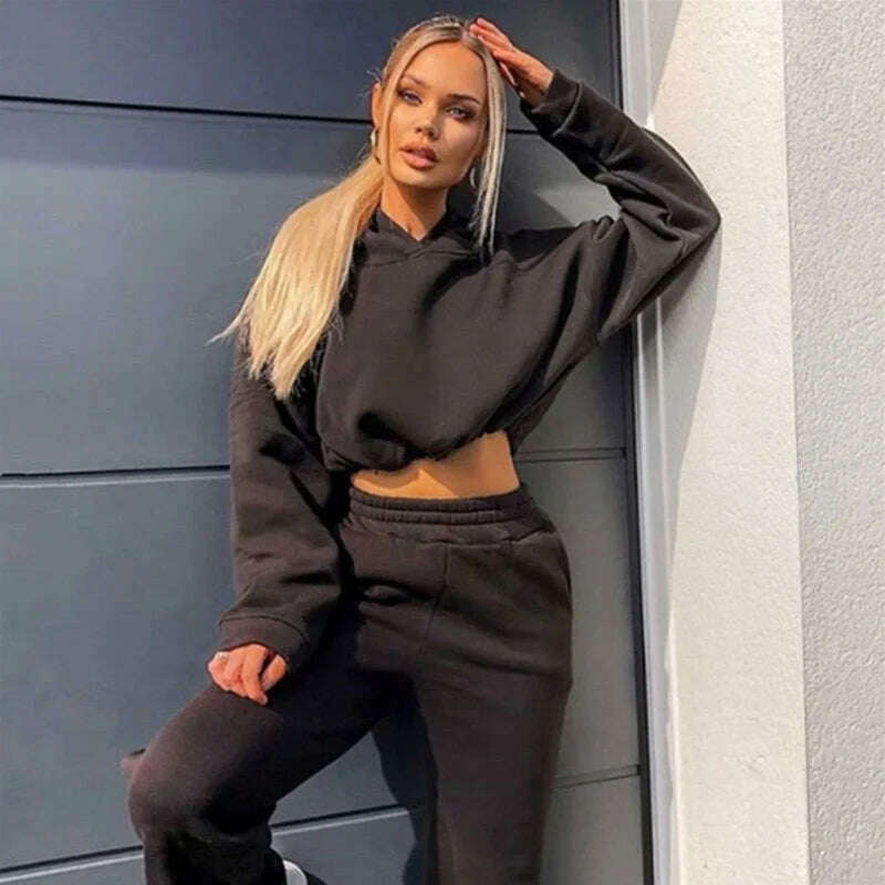2024 Women's Casual Tracksuit, Hooded Sweatshirt & Pants Set