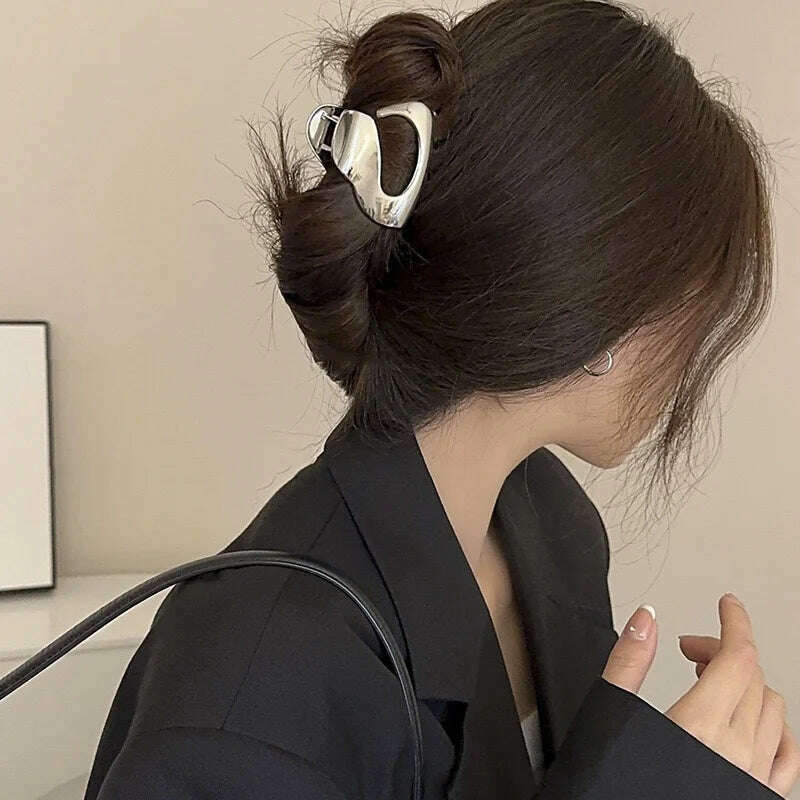 Elegant Hollow Geometric Metal Hair Claw