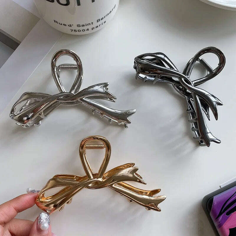 2024 Parcce Vintage Ribbon Bow Hair Claws