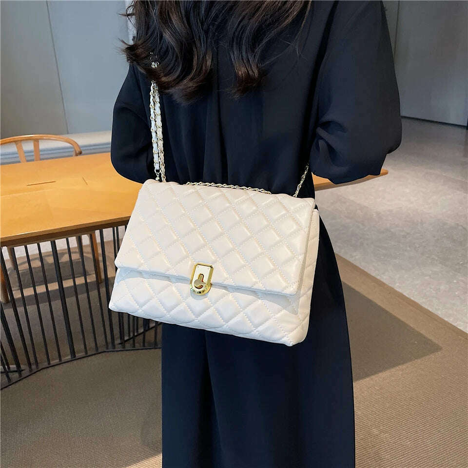 Burminsa Quilted Chain Shoulder Bag for Women