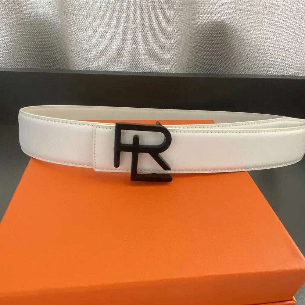 High-Quality Split Leather 3.8cm Belt with Metal Buckle