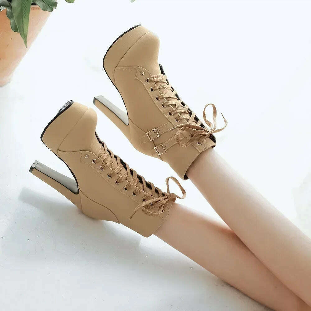 Women's Retro Ankle Boots with Stiletto Heels