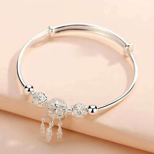 Luxury 925 Sterling Silver Adjustable Bracelet for Women