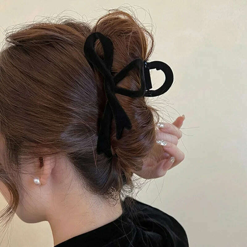 Red Velvet Bow Hair Clip