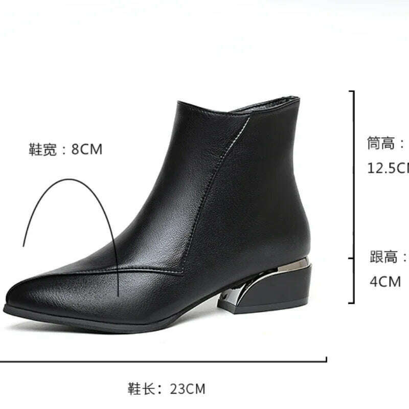 YTJZSLLL Women's Pointed Toe Ankle Boots