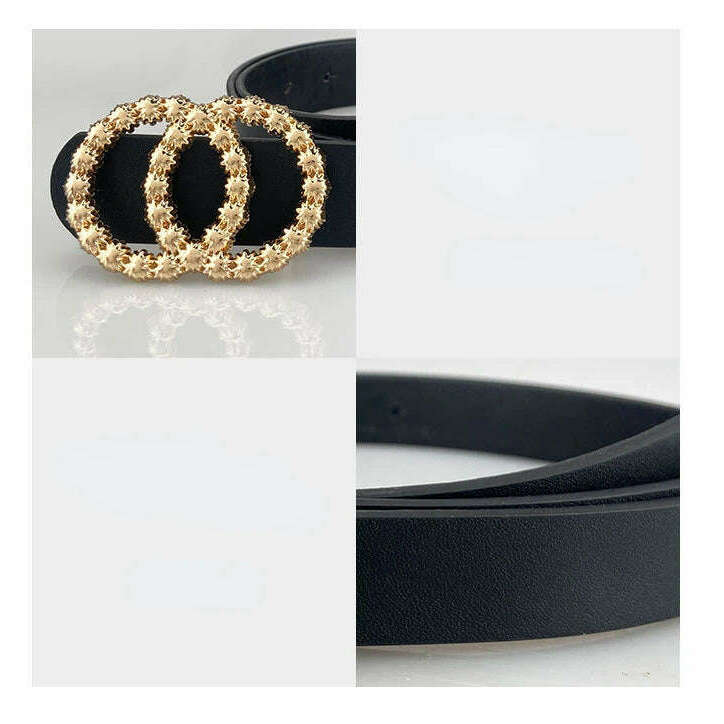 Green PU Leather Women's Fashion Belt