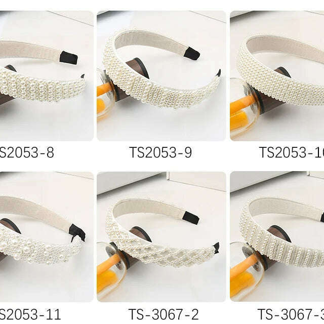 Hair Hoop with ABS Pearl Decoration for Women.