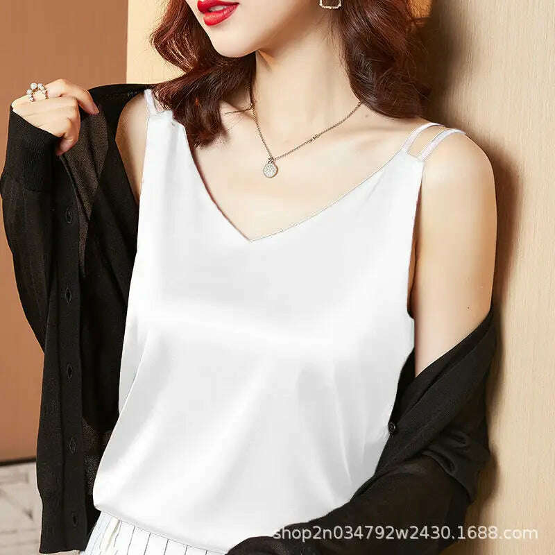 Ice Silk Sleeveless Tank – Casual Summer Streetwear Style