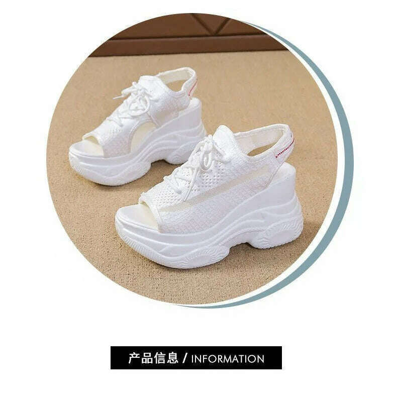 Summer Wedge Heel Sandals - Elastic Cloth & Thick Sole