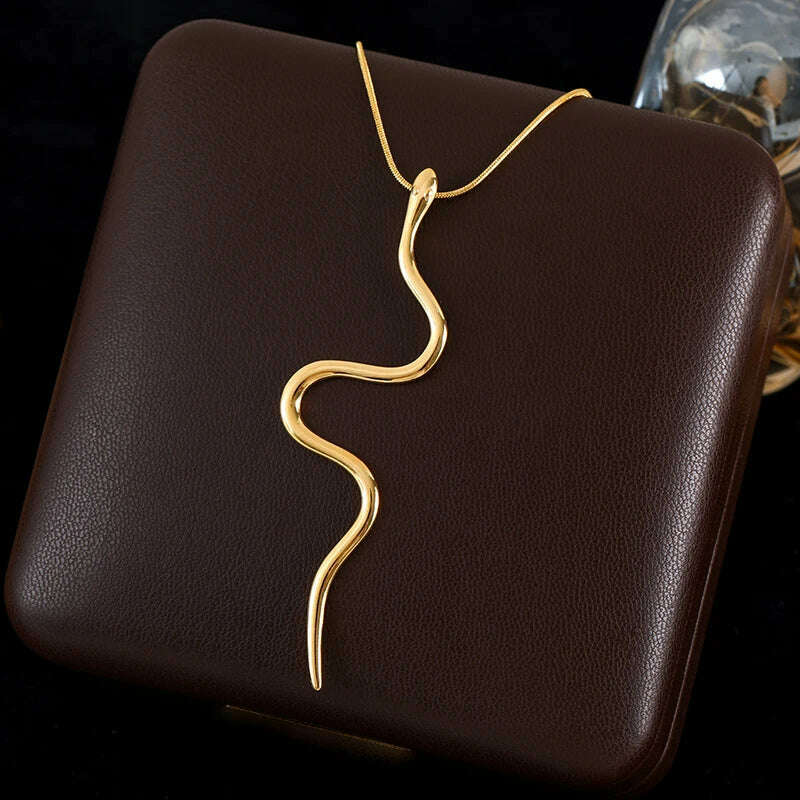 GANEMLY 316L Stainless Steel Water Drop Pendant Necklace
