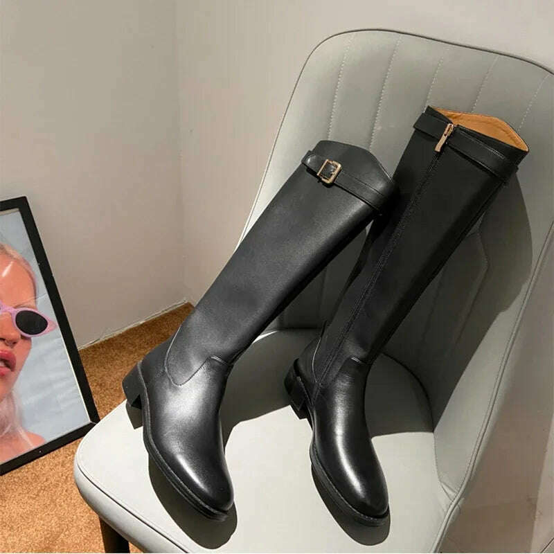 UETEEY Vintage Women's Knee-High Boots