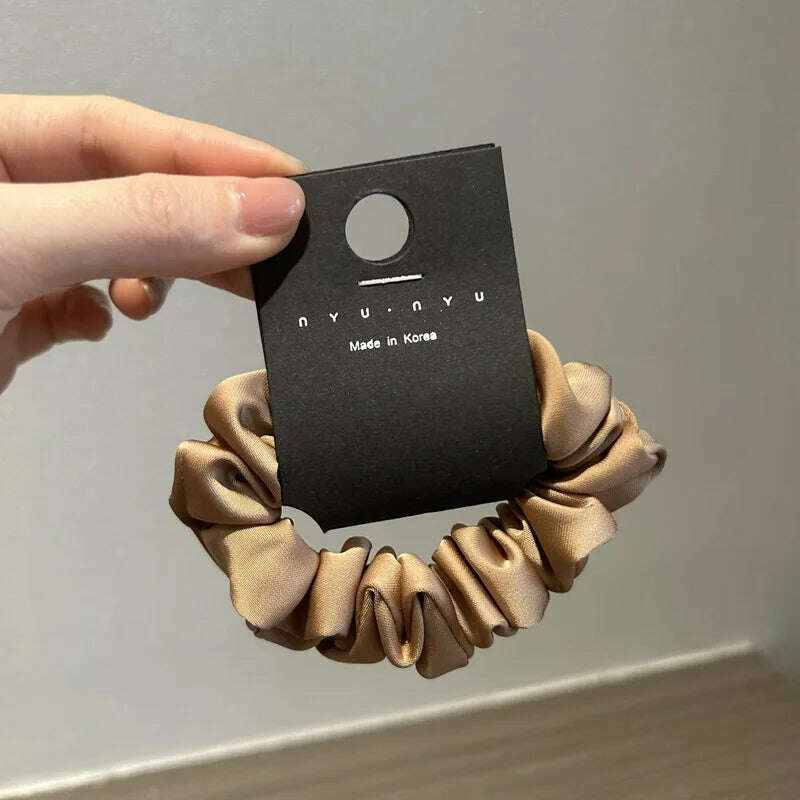 Korean Charm Elegant Satin Hair Loop Scrunchies