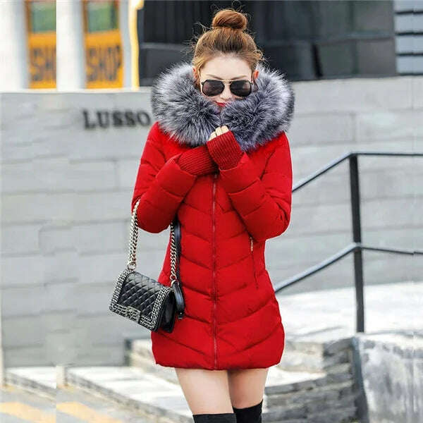 Fashion Slim Winter Jacket – Cotton Padded, Warm, Long Parka - D&M Boutique