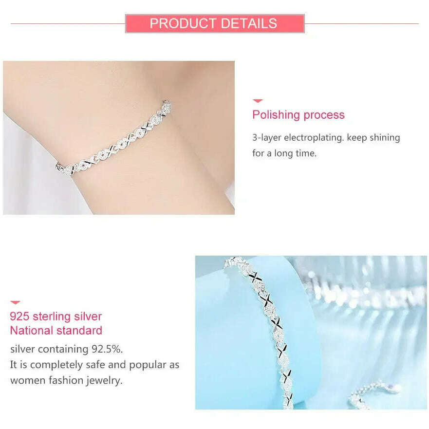 High Quality 925 Sterling Silver Bracelet for Women