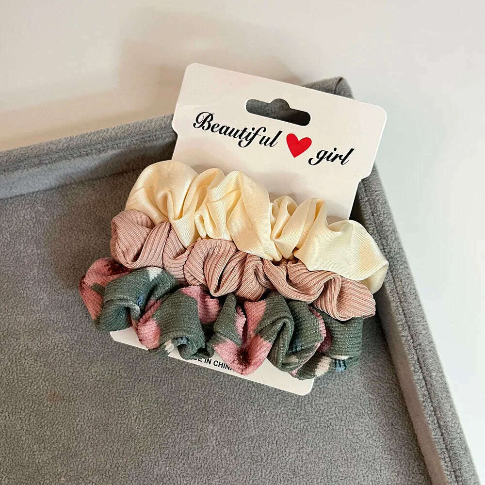 3PCS Corduroy Knitted Scrunchies Set for Women