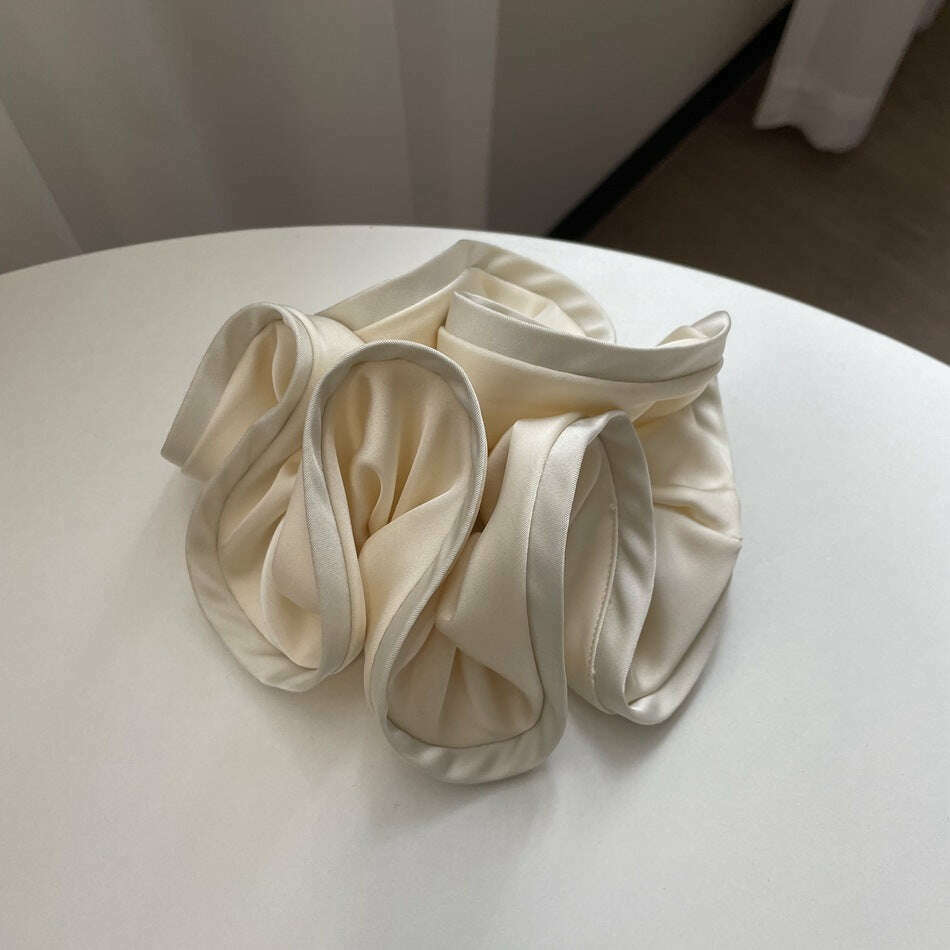 Korean Fashion Big Size Scrunchie Ruffle Hair Bands