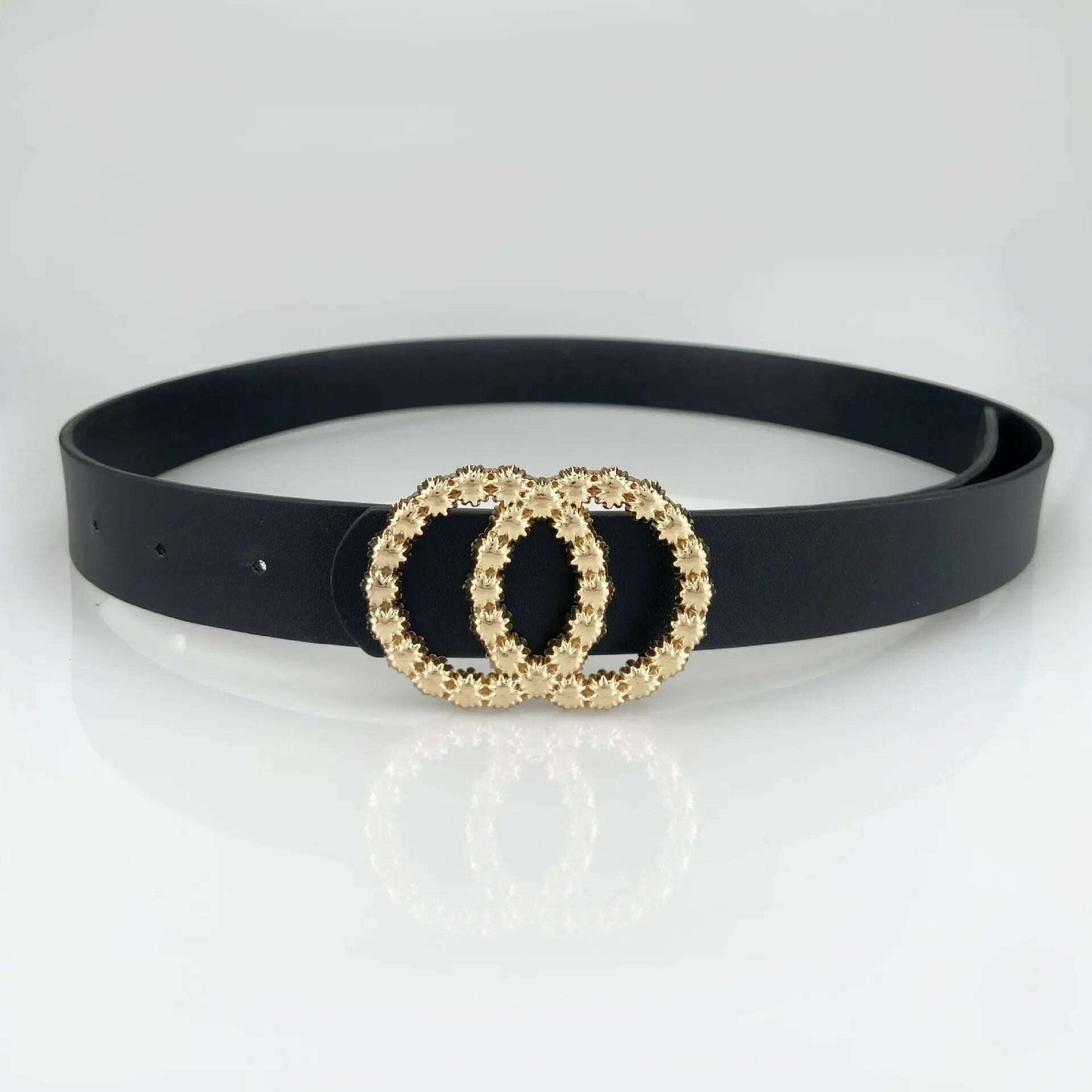 Green PU Leather Women's Fashion Belt