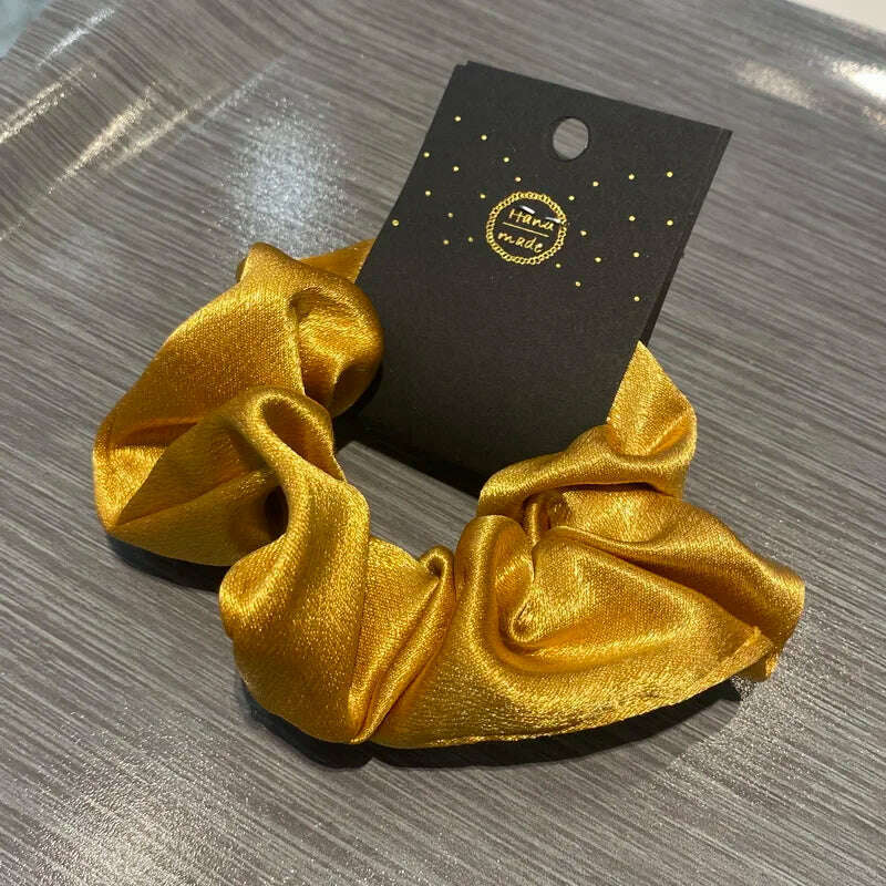 Korea Solid Color Silk Hair Bands for Women