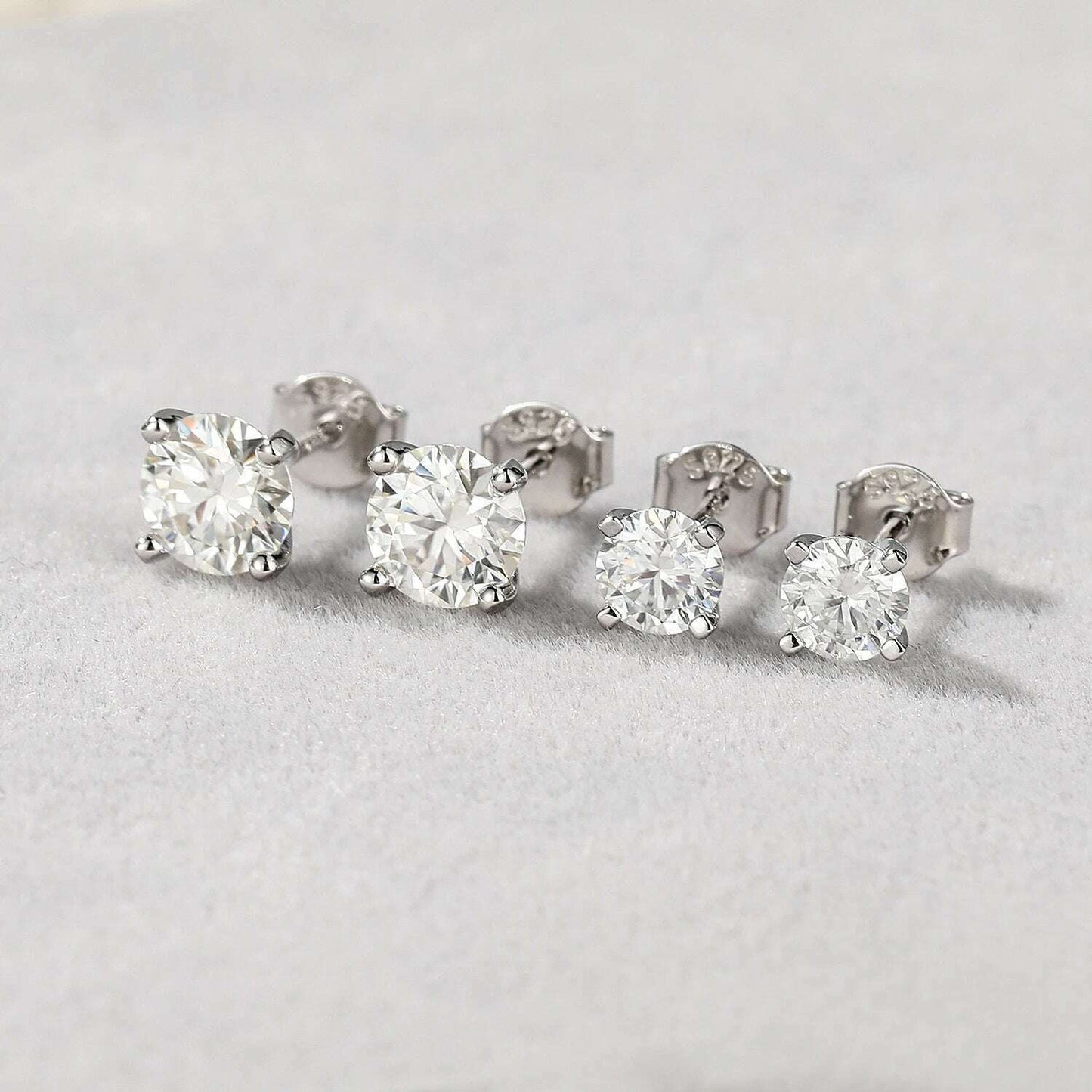 CANNER 0.5-1.2 Carat Moissanite Stud Earrings – 925 Sterling Silver
