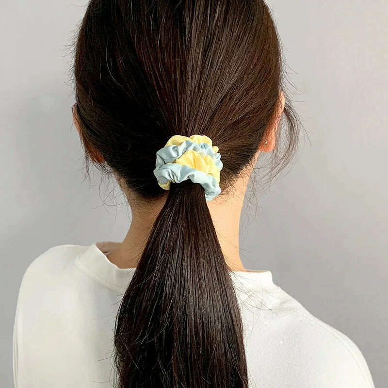10pcs Colorful Satin Skinny Hair Bands