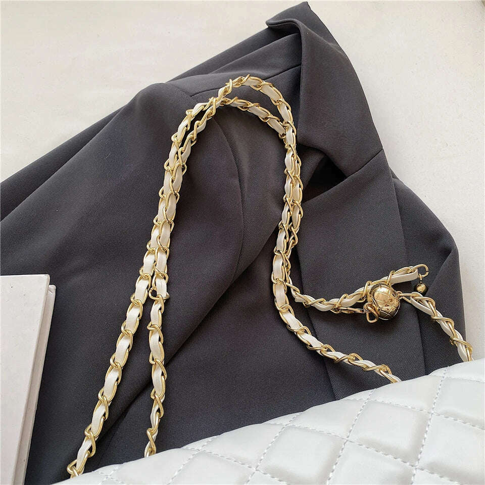 Burminsa Quilted Chain Shoulder Bag for Women