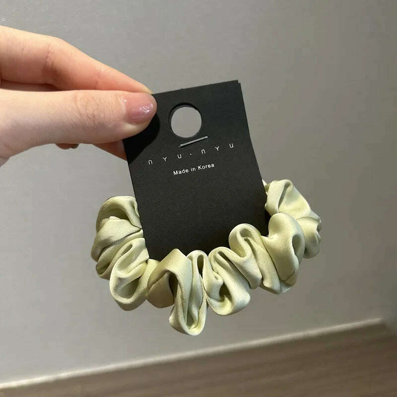 Korean Charm Elegant Satin Hair Loop Scrunchies
