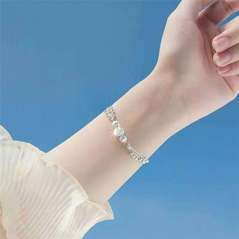 Luxury 925 Sterling Silver Adjustable Bracelet for Women