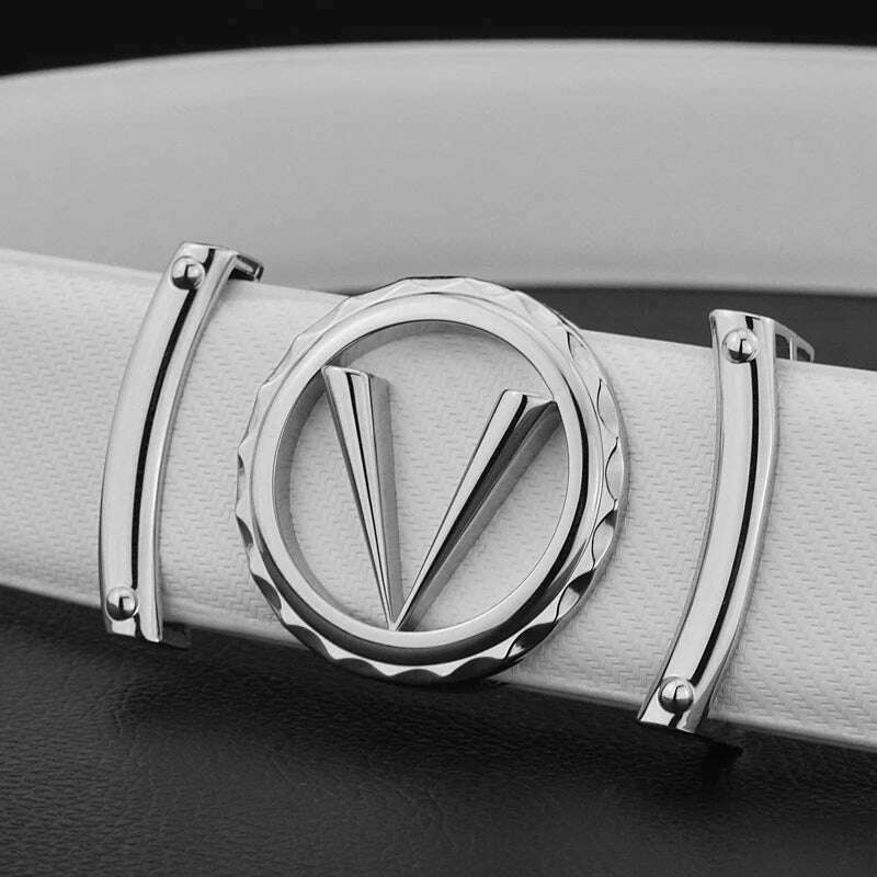 3.3cm Luxury Letter V Designer Leather Belt