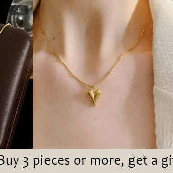 GANEMLY 316L Stainless Steel Water Drop Pendant Necklace