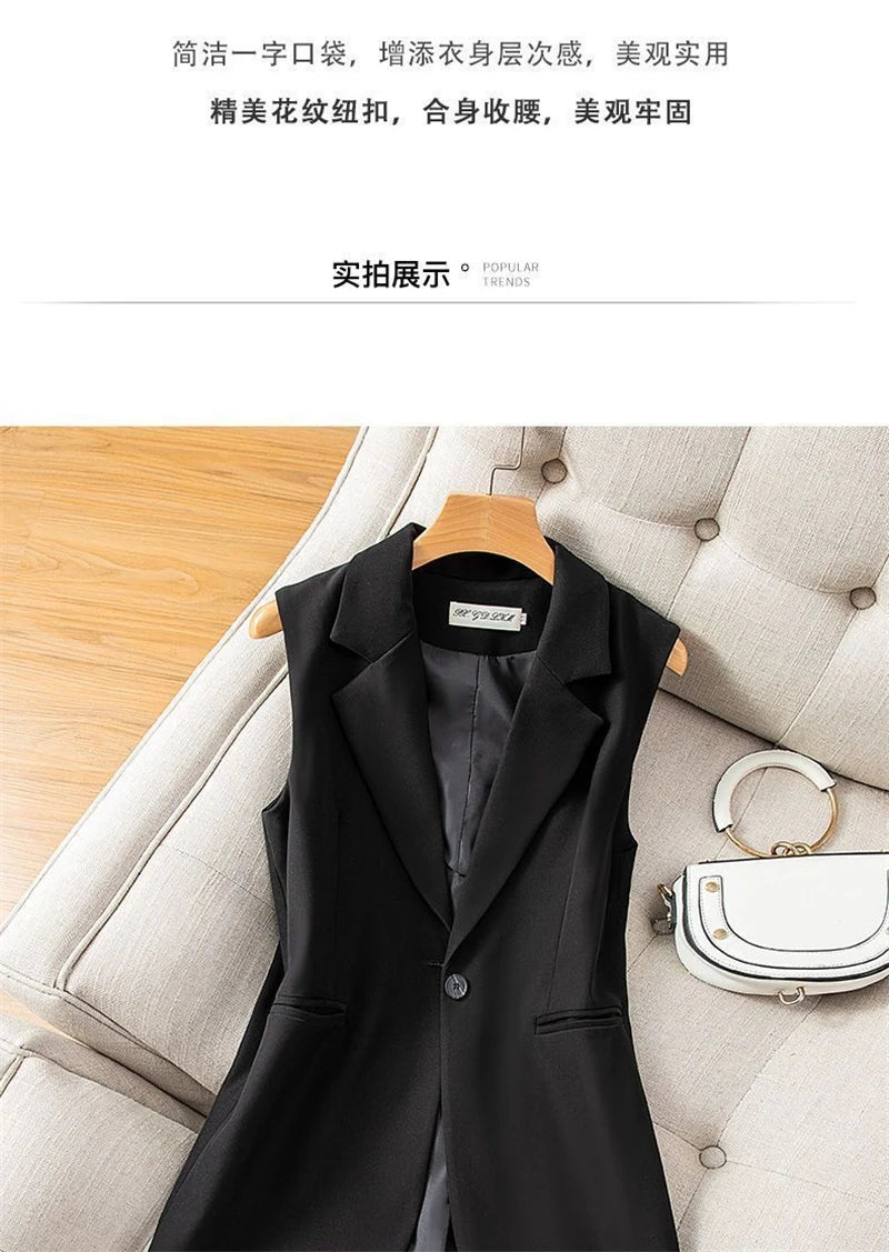 2024 Women's Striped Slim Blazer Vest – Chic & Stylish - D&M Boutique