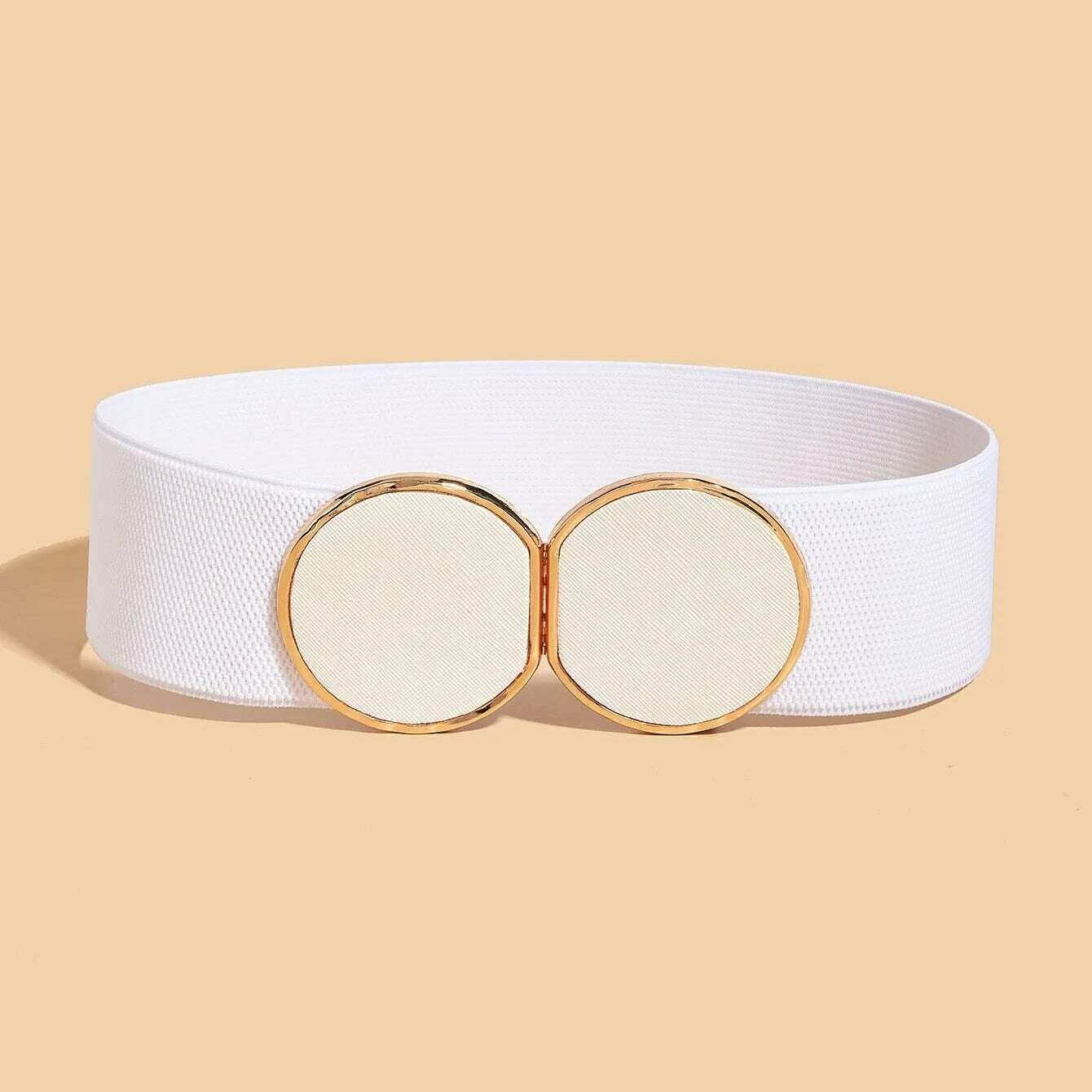 2024 High-Quality Elastic Wide Belt with Round Buckle