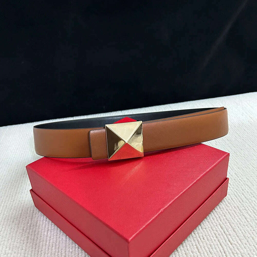 2024 Luxury Reversible Leather Belt