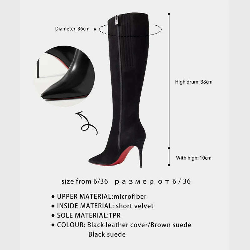 Ods Pointed Toe Knee High Boots
