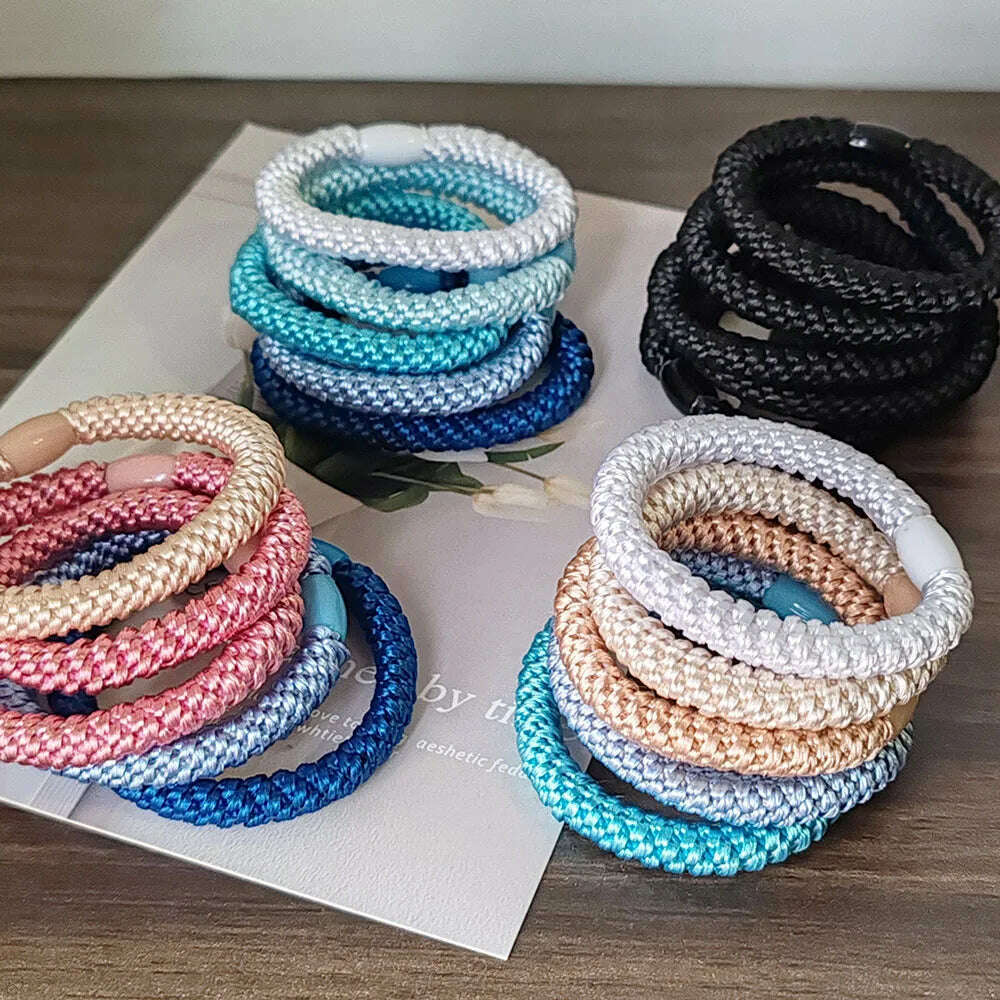 5pc Korean Elastic Hair Ties Scrunchies