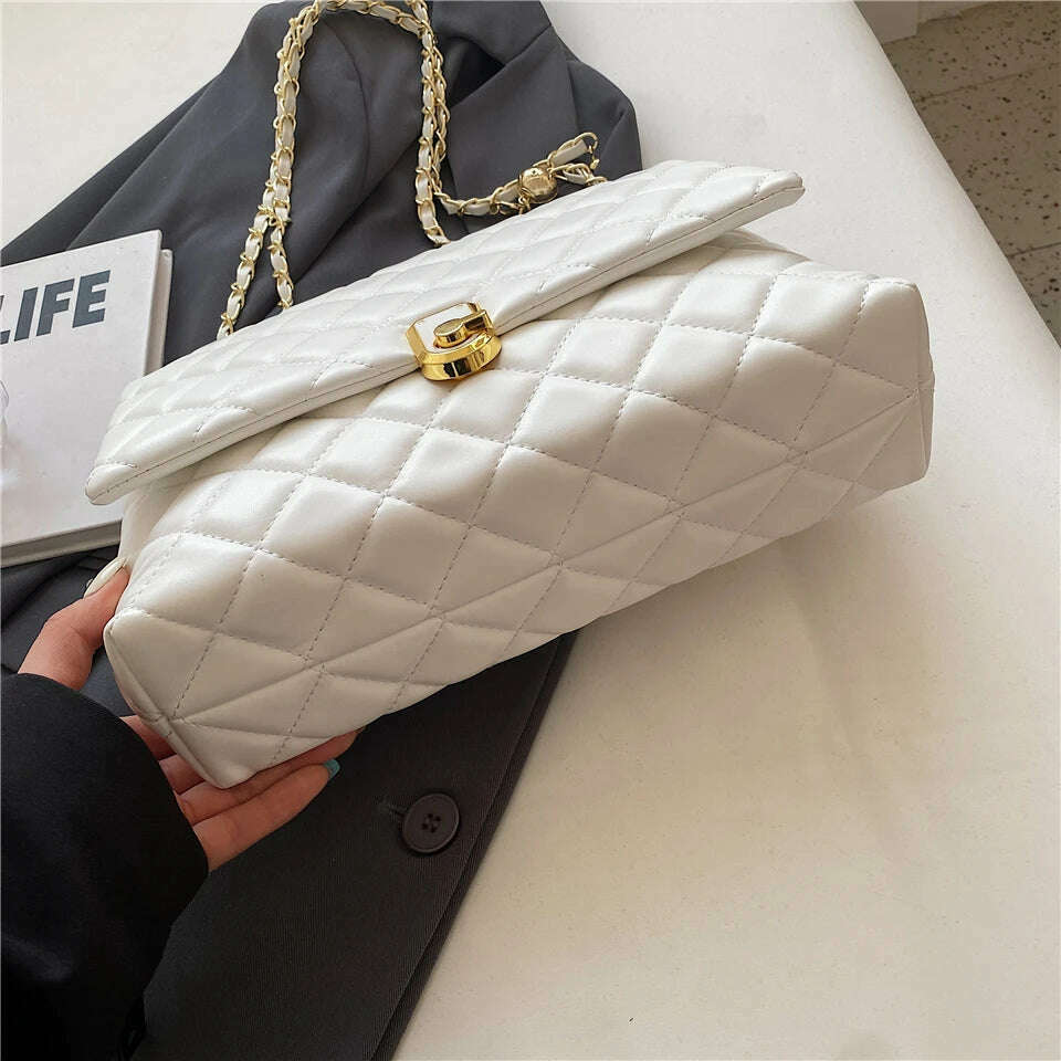Burminsa Quilted Chain Shoulder Bag for Women