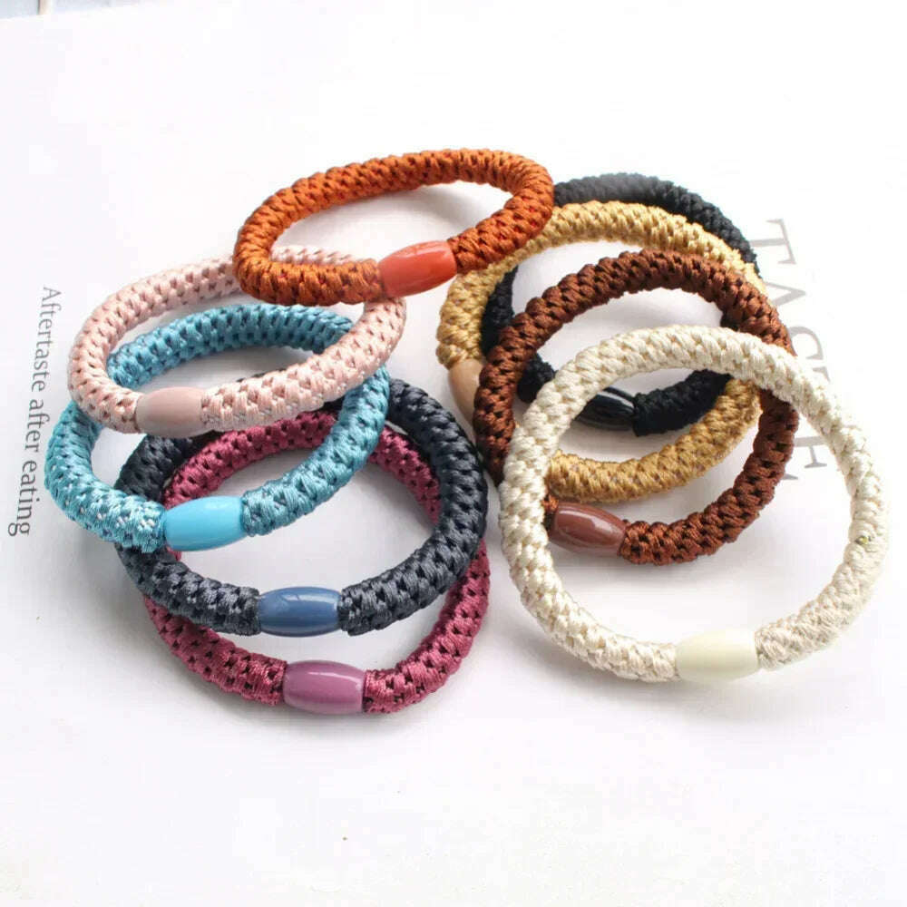 5pc Korean Elastic Hair Ties Scrunchies