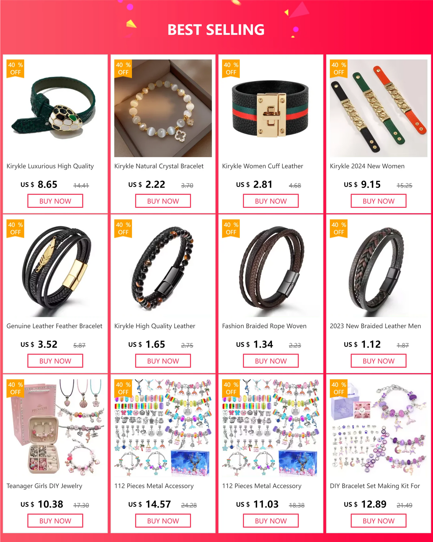 Kirykle Natural Crystal Bracelet for Women White Opal Stone Pearl Fashion Lucky Four-leaf Clover Women's Jewelry Bangles Gift