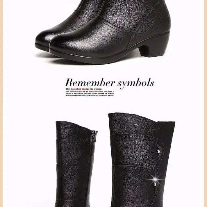 SBIP Mid-Calf Leather Boots