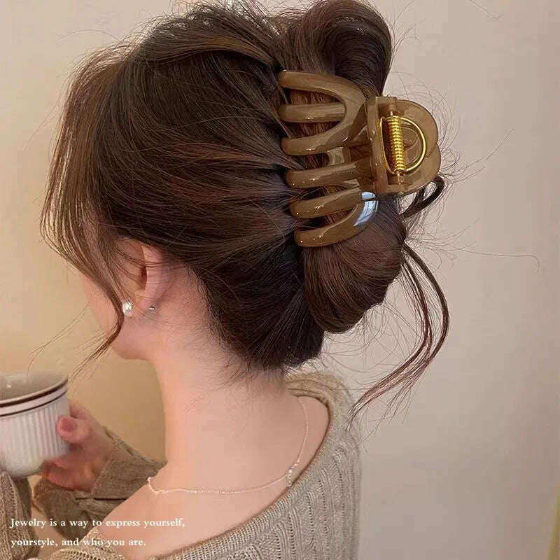 Top Grade Pumpkin Hair Claw Clip.