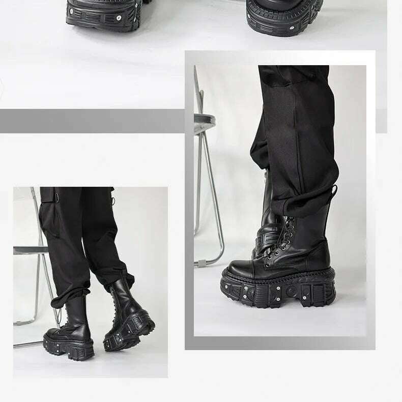 2024 U-DOUBLE Women's Punk Platform Ankle Boots