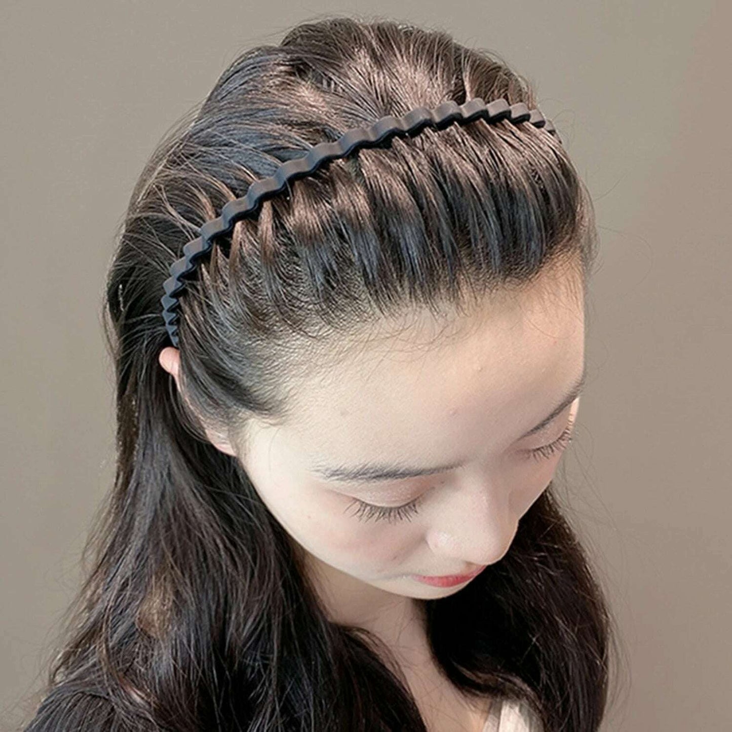 Unisex Metal Wavy Spring Hair Hoop.
