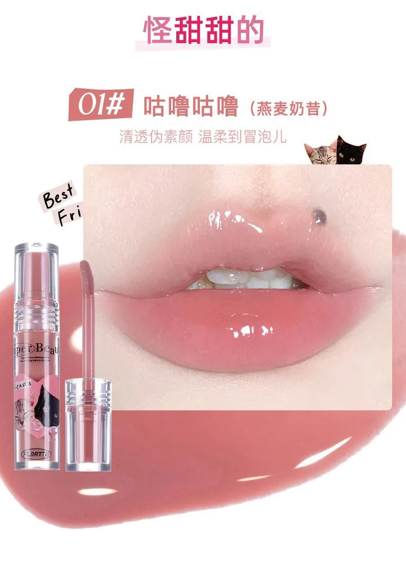 FLORTTE Lip Plumper Gloss – Moisturizing Lip Oil