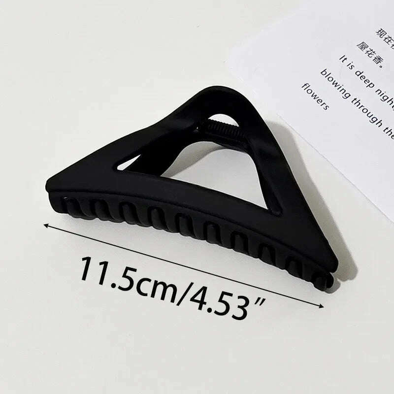 Large Black Letter Hair Clip