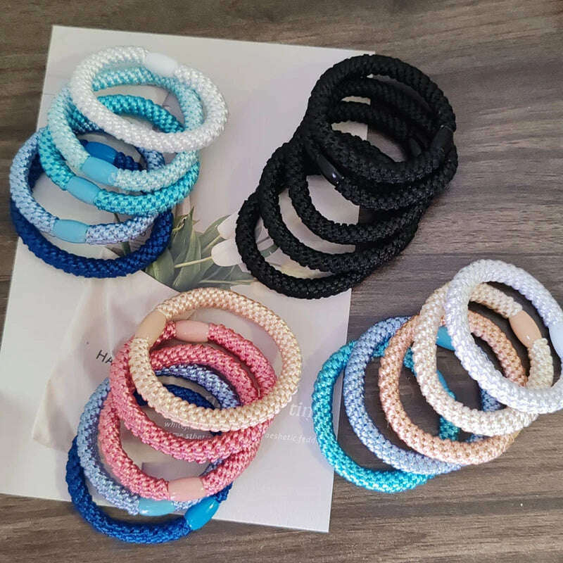 5pc Korean Elastic Hair Ties Scrunchies