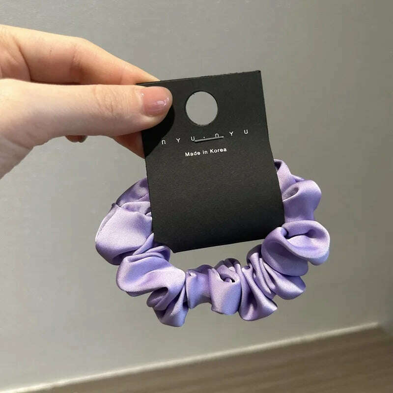 Korean Charm Elegant Satin Hair Loop Scrunchies