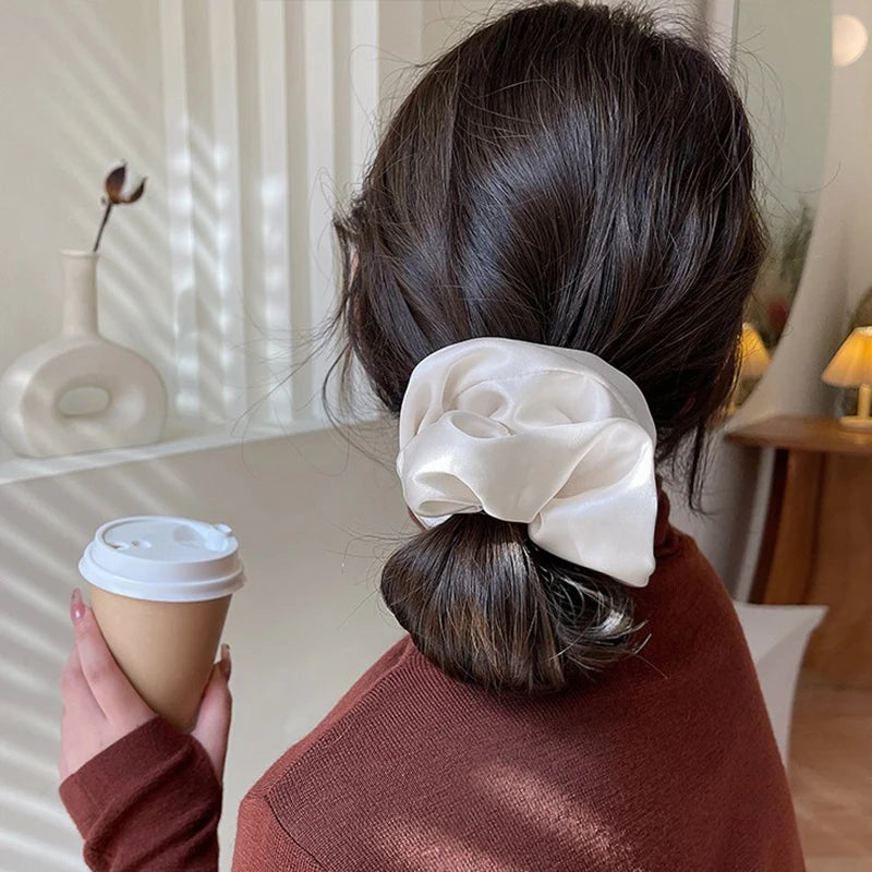 Elegant Silk Elastic Hair Band Scrunchie