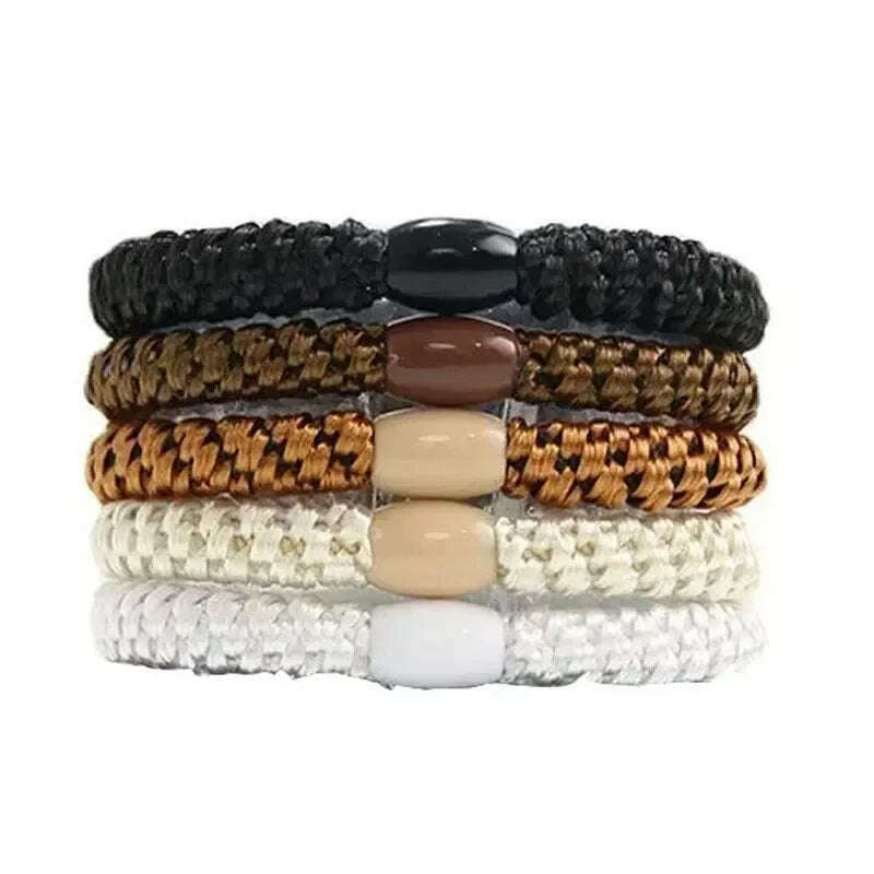 5pc Korean Elastic Hair Ties Scrunchies